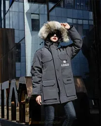 Dxir Vests Big Goose Down High Edition 08 Canadian Expedition Men's and Women's Park Medium Length Loose Coat