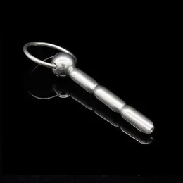 New Prison Bird Male Stainless Steel Urethra Catheter with Hand Loop Penis Urinary Plug Sexy Toy Urethra Stimulate Dilator A004