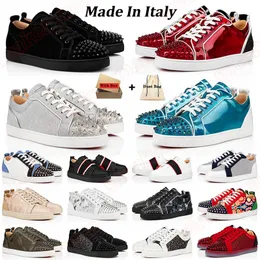 Christains Loubotins Red Bottoms Shoes 2024 Men Sneakers Casual Shoes Sole Made In Italy Platform Loafers Vintage Mens Women Spikes LowTop Cut Low Plateforme 5PPS