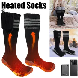 Sports Socks Unisex Electric Heating Rechargeable Battery Winter Whole Foot Thermal Insulated Soft Washable for Camping Fishing 231201