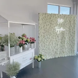 Dekorative Blumen, 40 x 60 cm, künstliche Blumen-Wandpaneele für Hochzeiten, Geburtstage, Party-Dekoration, Heimdekoration, Babyshow, Schaufenster