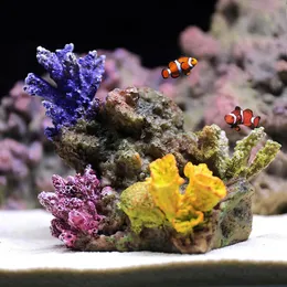 Coral Fish Tank Ozdoby Akwarium Dekor Desktop Ozdobowy krajobraz Making Symulacja Starfish Reef Reef Rock Artificial Coral Gift 231201