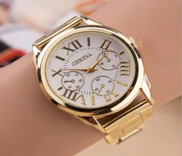 2019 New Brand 3 Eyes Gold Geneva Casual Quartz Watch Women Stainless Steel Dress Watches Relogio Feminino Ladies Clock 9786391
