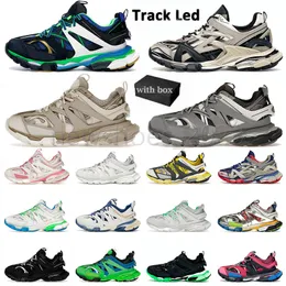 Led Light Lüks Tasarımcı Ayakkabıları Erkekler Kadınlar Track 3 30 Elbise Ayakkabı Spor ayakkabıları Üçlü Platform Spor Sneaker Bayan Erkek Tess Gomma Naylon Trainer