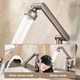 Bathroom Sink Faucets 1080° Swivel Faucet Mixer Deck Mounted Splash Proof Water Tap Shower Head Aerators Tapware For