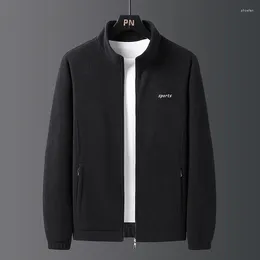 Chaquetas para hombres 2023 Otoño Casual Tamaño grande 5XL Chaqueta con cuello alto Moda de primavera Abrigo al aire libre Color sólido Deportes Masculino