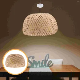 Pendant Lamps Chandelier Shade Ceiling Fan Light Covers Lamp Bamboo Woven Lampshade Replacement