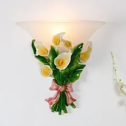 Wall Lamps Calla Flower Lamp Gold Mirror Lights Sconces For Living Room Bedroom Decor Nordic Modern Lighting Fixtures Luminaire