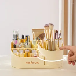 Scatole portaoggetti Porta pennelli per trucco rotanti a 360° Scatola per cosmetici Organizer Rossetto Matita per sopracciglia Set da tavolo