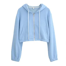 Mäns spårdräkter zip up hoodies för kvinnor korta harjuku koreanska modeskörd tops tröjor tonåring flickor hösten kawaii tunika pullover 231201