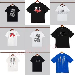 2023 Designer-T-Shirts für Herren und Damen, kurzärmelig, Designer-T-Shirts, Amirs, Amirsy-Hemden, Sommermode, Marke Sand Fluid, mit Buchstaben bedruckt, T-Shirts, lässig, lockerer Rundhalsausschnitt