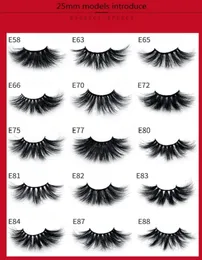 25mm 6D Mink Eyelashes Reusable False Eyelashes 15 Styles 5D 3D Mink Eyelashes Makeup Tools Handmade Soft Mink Lashes DHL 5469620