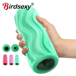 Sex Toy Massager Male Cup Soft Toys Realists Vagina Vuxen Endurance Träningsprodukter Vakuum för män