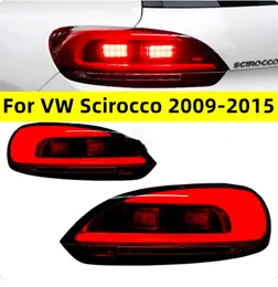 Stylowanie samochodu tylne światło Scirocco Tail Light 2009-20 15 LED LED LED LED Sekwencyjne światła sygnałowe tylne hamulec