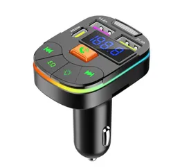 Car Hands-free Bluetooth 5.0 Receiver Adapter USB C PD 20W Car MP3 Player FM Transmitter Dual USB Phone Charger 5V 3.1A Car Cigarette Lighter Q19 Q28