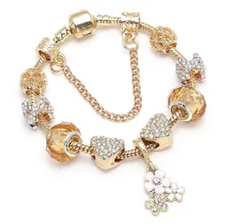 Gold BLUME Kristall Charms für Armbänder Damen Modeschmuck Valentinstag Geschenk2691857