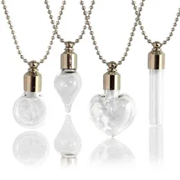 2 pçs medalhão de vidro urna jóias cremação urna colar para cinzas frascos preenchíveis colares frasco de sangue colar y220523263d