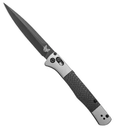 Benchmade 4170BK Auto Fact AXIS Lock Folding Knife 4" Black DLC Blade,Aluminum+Carbon Fiber Handle,Camping Outdoor Tool EDC Pocket Knives
