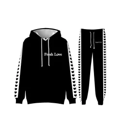 Sturniolo Triplets Fresh Love Varsity Merch Tracksuit Sets Men Casual Hoodies Sweatshirt+Sweatpants 2 Piece Outfit Streetwear