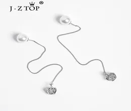 Mode Einfache Imitation Perle Krone Ohrstecker Lange Strass Kette Anhänger Ohr Linie Für Frauen Exquisite Schmuck Geschenke5541245