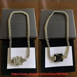 Kedjor alyx cubix kedja halsband män kvinnor klassiska 1017 9sm halsband signatur metall spänne rostfritt stål colorfastchains310z