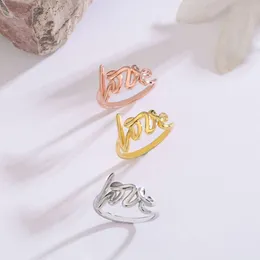 ブルーボックスClassicDesigner Tiff Tf DI's Family Ring LetterLoveJewellry'sDayギフトパーソナライズされたデザインハンディクラフトクリスマスプレゼント