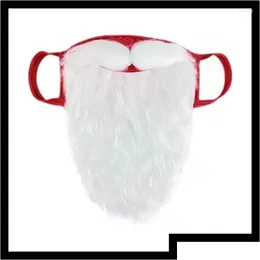 Inne odzież Dekoracje świąteczne Dekoracja kreatywna Święty Mikołaj Broda Maski ADT UNISEX Wielokrotnego użytku twarzy na świąteczne imprezę cosplay DHN63