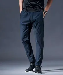 LL Pantaloni lunghi da jogging da uomo Pantaloni sportivi da yoga Asciugatura rapida con coulisse Palestra Tasche con cerniera Pantaloni sportivi Pantaloni Casual da uomo Elastico in vita fitness 432