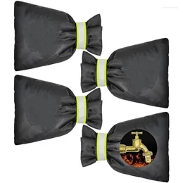 Grifos de cocina 4 unids Invierno Impermeable Jardín al aire libre Grifo Cubierta de grifo Anticongelante Oxford Protector de tela para accesorios para el hogar