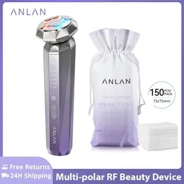 Dispositivos de cuidados faciais ANLAN Multi-polar RF Beauty Device EMS Face Lifting Massage Anti Envelhecimento Rugas Frio Skincare Multifuncional Massageador 231130