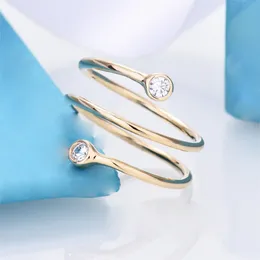 18k Gold Luxus Kristall Diamant glänzende Markendesigner Ringe für Frauen Mädchen 925 Silber eleganter Spring Horse Eye Stein Ring Schmuck