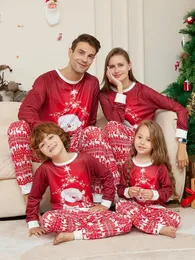 Ensembles de pyjamas de Noël assortis pour la famille Ensembles de pyjamas de Noël imprimés TopsPants 2 PCS Pyjamas pour adultes et enfants Vêtements de nuit de Noël Combinaison pour bébés garçons filles 231201