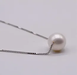 Pearl Pendant Necklace Natural White Round Freshwater Pearl 925 Sterling Silver Chain Women039s Pearl Necklace 4857078