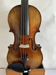 4/4バイオリンストラディモデル1716フレーム付きメープルバックスプルーストップハンド彫刻K3200 2023