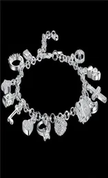 Whole fashionable women039s 925 sterling silver bracelet 925 silver bracelet jewelry womens accessoires 8100773