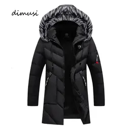 Men's Jackets DIMUSI Winter Long Jacket Fashion Men Fur Collar Thermal Parkas Classic Coats Casual Warm Windbreaker Padded Clothing 231130