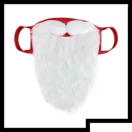 Noel Süslemeleri Dekorasyon Yaratıcı Noel Baba Sakal Maskeleri ADT Unisex Yeniden Kullanılabilir Yüz Eers, Cosplay Party Drop Teslimat DHC6M