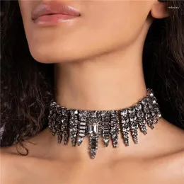 Chains INS Fashion Crystal Pendant Necklace Clavicle Chain Ladies Punk Hip Hop Sexy Shiny Zircon Choker Exquisite Holiday Jewelry Gift