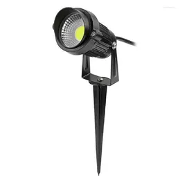 Aluminium LED Garden Lighting 3W Outdoor Spike Lawn Lamp Waterproof Spotlights 0,5 meter tråd AC85-265V