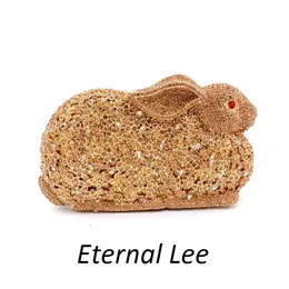 Evening Bags ETERNAL LEE Lovely Animal Women Crystal Clutch Bag Diamond Wedding Party Handbag Purse299i