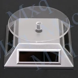 معرض المجوهرات Dispale Platform Stand Solar Auto Display Display Plate Rotary Turn Plate for Mobile MP4 Watch Jewelry V2060