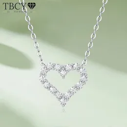 Chokers TBCYD 2CT D VVS Coração em forma de colar pingente para mulheres 925 Sterling Sliver GRA Certificado Casamento Luxo Neck Chain 231130