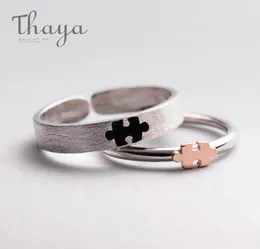 Thaya Rose Gold 3d Puzzle Rings Bijoux En Argent 925 Engagement Finger Ring For Women Gift Handmade Jewelry Bijoux Female7979806