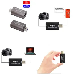 Usb Hubs 4K Video Capture Card 30 Usb20 Compatible Grabber Recorder For Game Dvd Camcorder Camera Recording Live Streaming7610970 Drop Dhj8Y