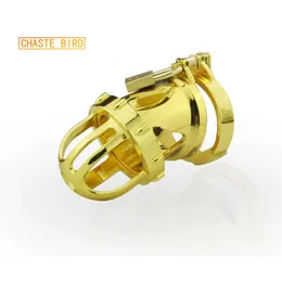 New Chaste Bird Gold Kinger Male Chastity Device Chastity Cage Really 24K Gold Plating A198
