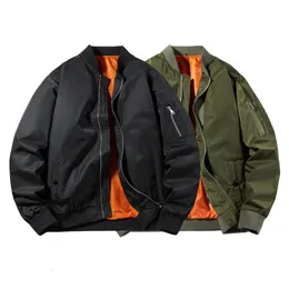 Herrjackor Militärjacka Men Slim Bomber Jacket Spring Autumn R Men Ytterkläder MA-1 Pilot Luftbombare Jackes and Coat Male 231130