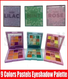 Neue Augen-Lidschatten-Paletten, schimmernd, matt, glitzernd, metallisch, pigmentiert, tragbar, 9 Farben, Pastelltöne, Rose, Mint, Flieder, Augen-Make-up-Palette 7641614