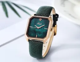 Wristwatches Luxury Peacock Green Trend Fashion Square Womens Belt Watch Waterproof Casual Quartz Personality Girl Relojes Para Mu2040928