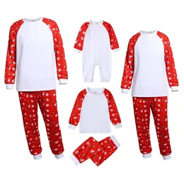 Dopasowanie rodzinnych strojów świąteczne piżamę Rodzina pasują do piżamy Santa Deer Snowman Suit Mother Ojciec Kids Córka Świąteczne stroje PJS 231130