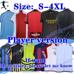 S-4XL Player Version 2023 2024 Soccer Jerseys Men Set 23 24 Lewandowski Football Shirts Kit All Club i lagerökningstorlek